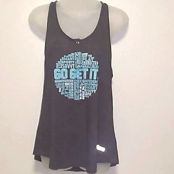 Asics Gray Racerback Tank Top - Picture 1 of 5
